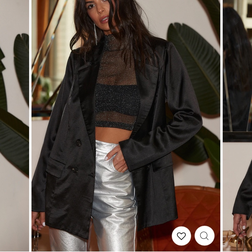 Satin Black Blazer Brand New